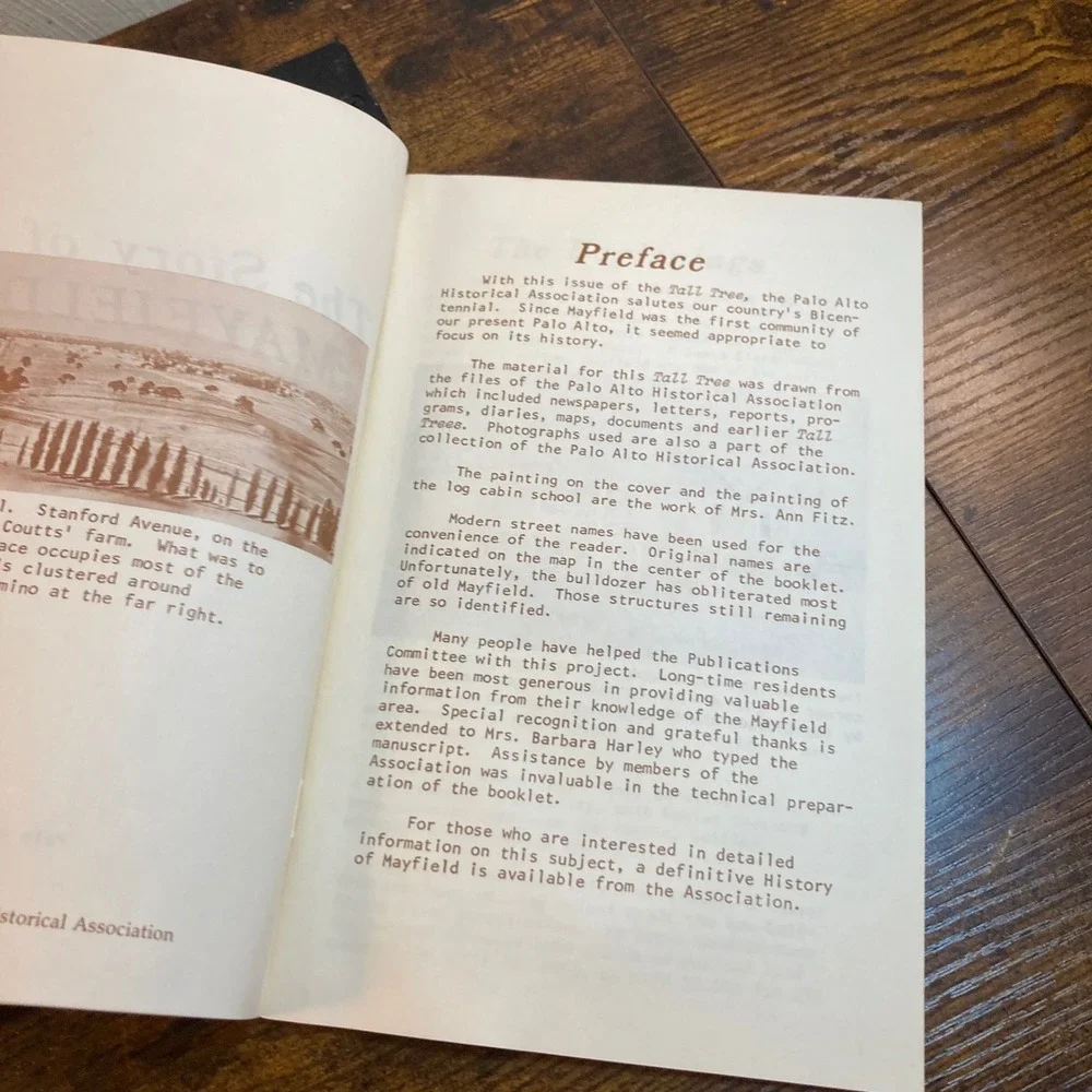 Mayfield Palo Alto Lost Town Historical Book 1850-1925 California Santa Clara